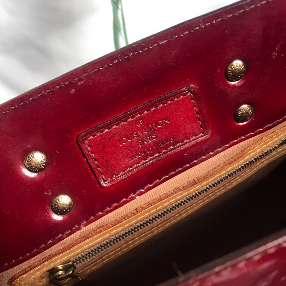 vuitton red monogram vernis leather