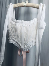 Load image into Gallery viewer, White Ruffle Overbust
