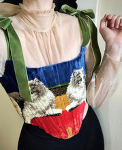 Load image into Gallery viewer, Upcycled Mirrored Kitty Corset
