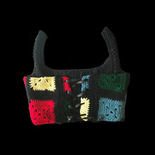 Cargar imagen en el visor de la galería, Handmade Upcycled Crochet Blanket Corset
